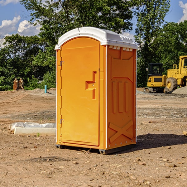 can i customize the exterior of the porta potties with my event logo or branding in Aquilla